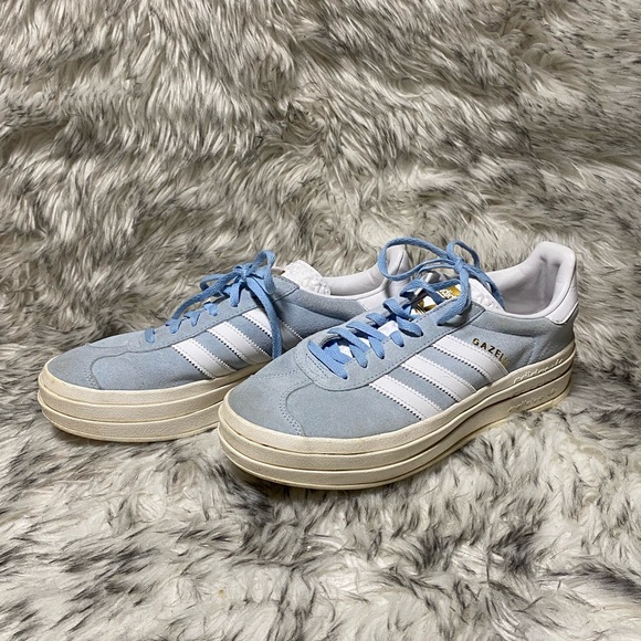 Adidas Sky Blue Gazelle Bold Platform Sneaker - Picture 2 of 13